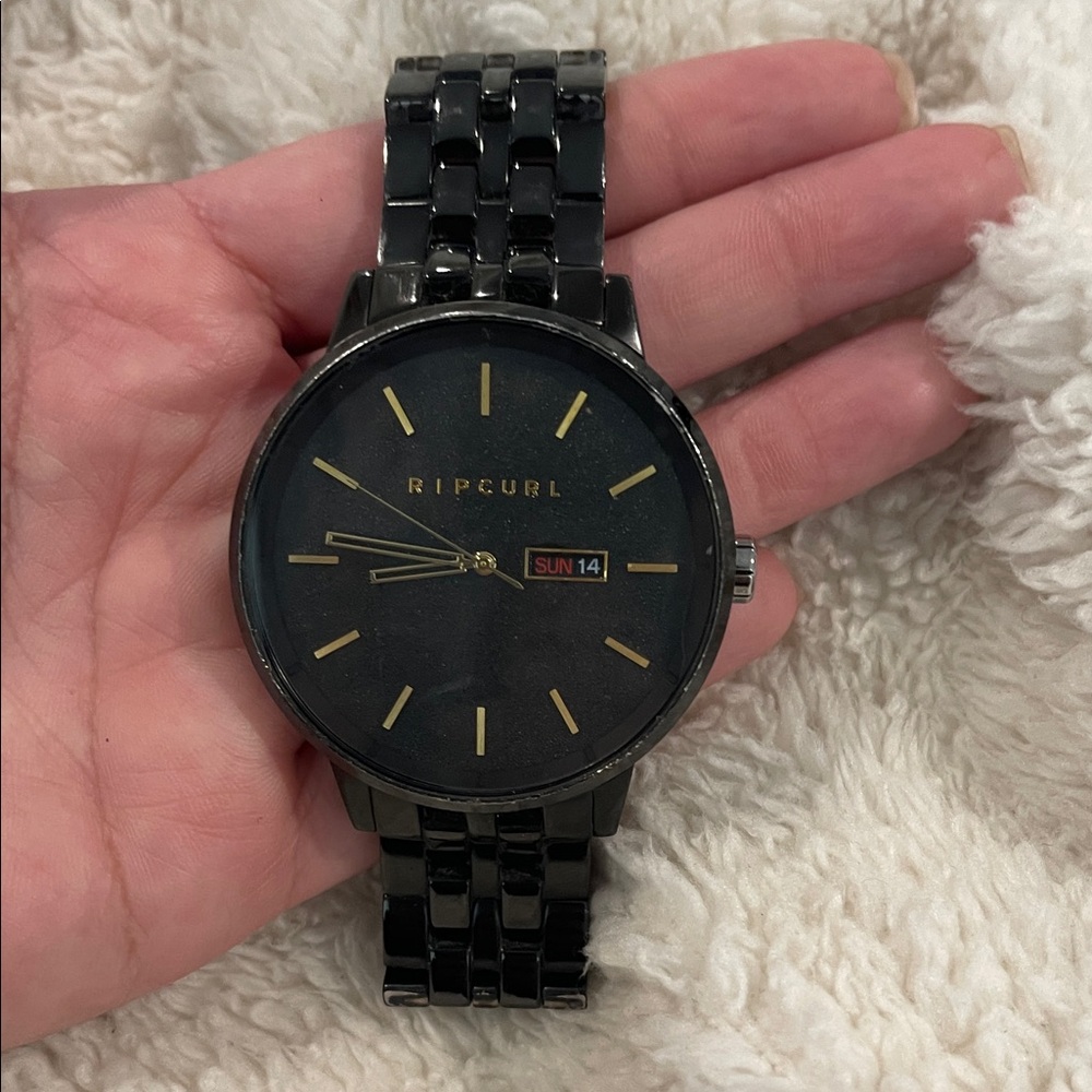 Rip Curl Black and Gold Men's Watch